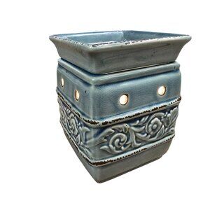 Scentsy Armerina America Premium Full Size Wax Warmer Blue Green Floral